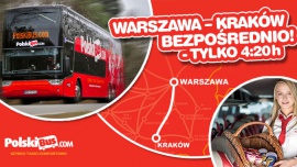 Warszawa – Kraków bezpośrednio z PolskiBus.com! Szybciej, z poczęstunkiem i już