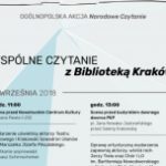 Wspólne czytanie z Biblioteką Kraków przed Galerią Krakowską