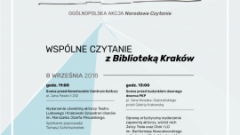 Wspólne czytanie z Biblioteką Kraków przed Galerią Krakowską